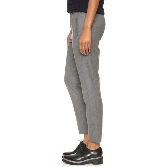 Theory Thorene Soft Wool Flannel Jogger Pants Straight Leg